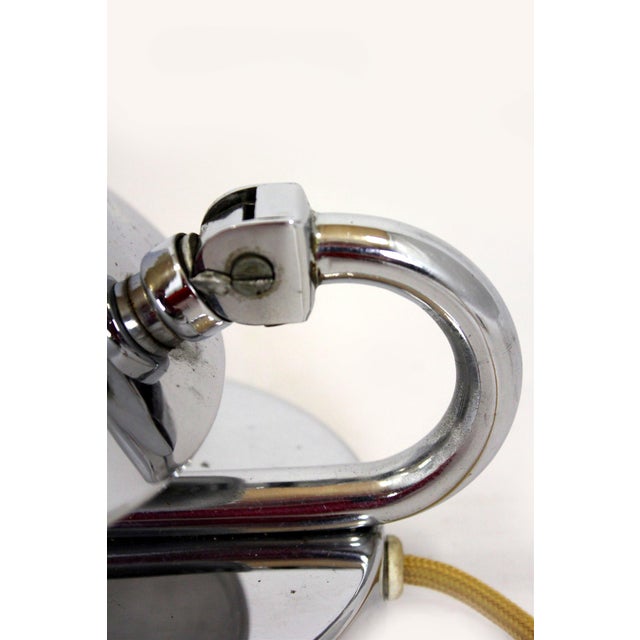 Bauhaus Style Chrome Bedside Table Lamps from Napako, Former Czechoslovakia, 1930s, Set of 2 For Sale - Image 12 of 18