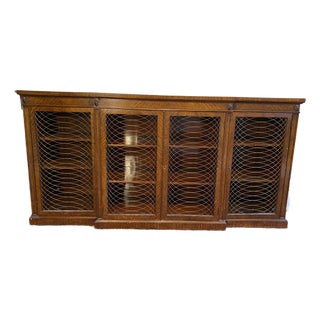 Late 19th Century Regency Style Mahogany Cabinet Sideboard Bookcase For Sale