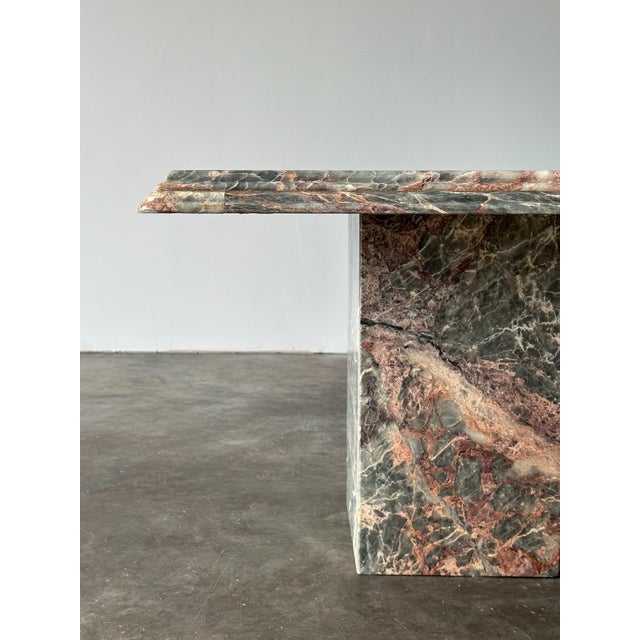 Fior Di Pesco Marble Plinth Side Table, Italy, 1980s For Sale - Image 11 of 18