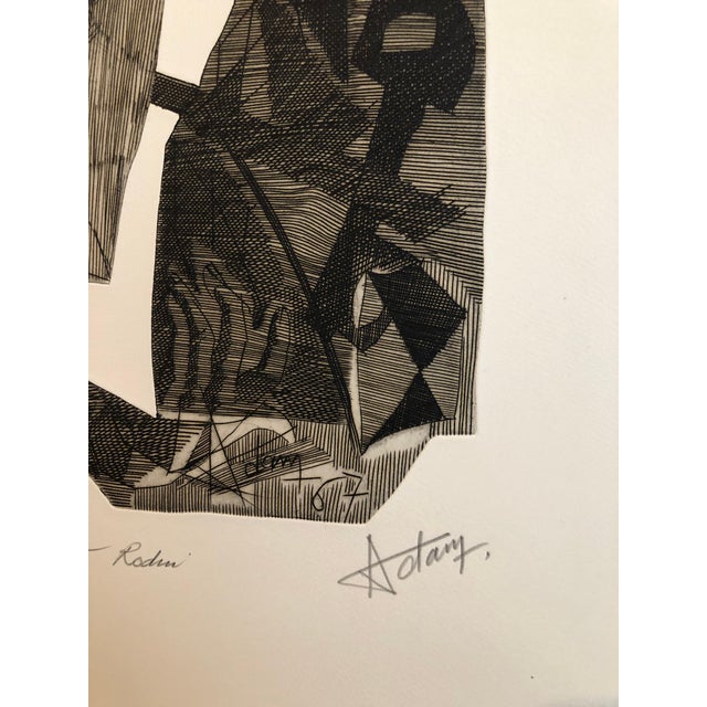 This is from a portfolio Hommage A Rodin. It included a lithograph by Henry Moore, Ossip Zadkine, Berto Lardera, an...