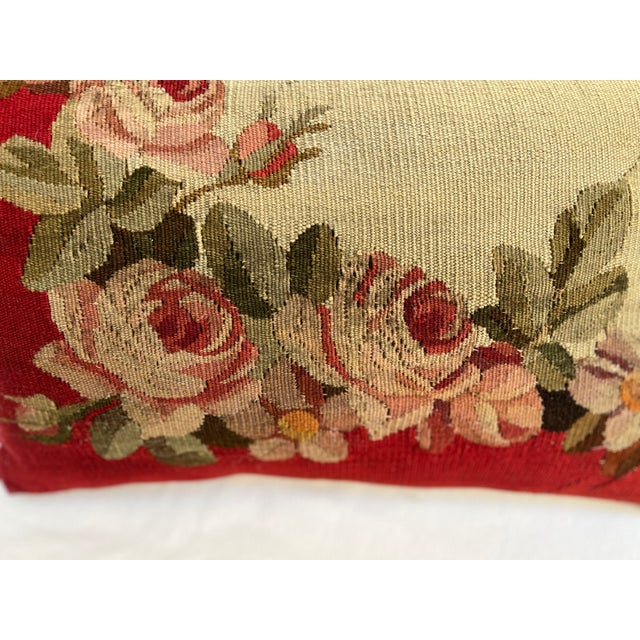 Pillow With 19th Century Aubusson Tapestry For Sale - Image 4 of 6