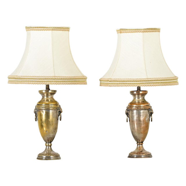 Early 20th Century French Neoclassical Silverplate Urn Lamps - a Pair For Sale - Image 9 of 9