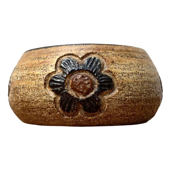 Vintage Danish Pottery Bowl by Jette Hellerøe For Sale