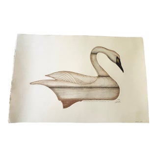 Arthur Nevin (American, B. 1929) "Whistling Swan", Decoy, 1/4 Scale, Barnegat Bay, 1910 For Sale