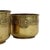 Brass Repoussé Flower Planters, Set of 3 For Sale - Image 10 of 18