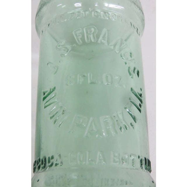 Coca Cola Bottling Co. Coca Cola Bottle by J S Francis Bottling Company 1920s Usa Green Glass 4493b For Sale - Image 4 of 12