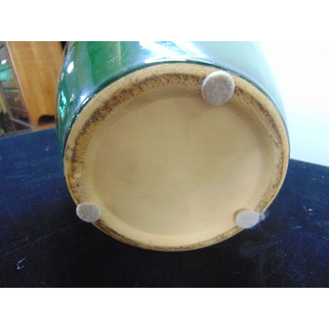 Arts & Crafts Green Glazed Pottery Vase For Sale In Philadelphia - Image 6 of 7
