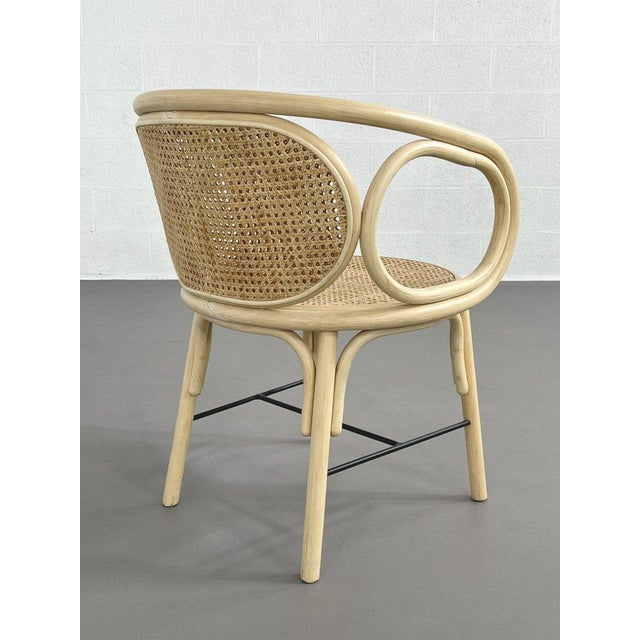 Rattan and Cane Armchair For Sale - Image 3 of 8