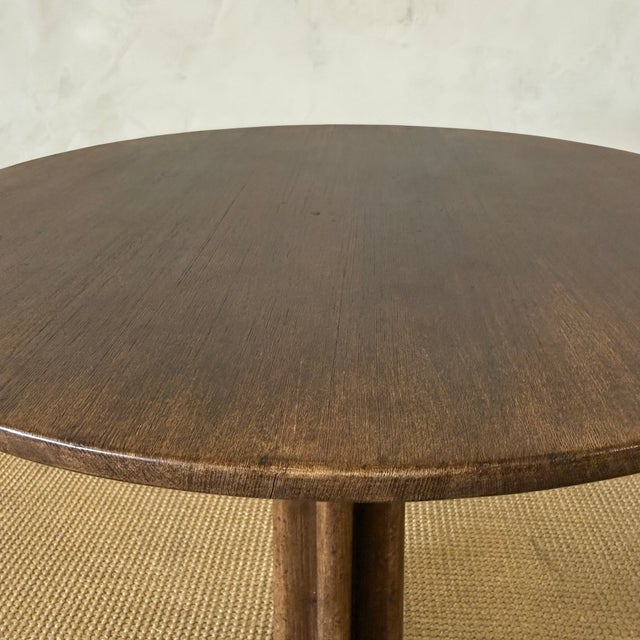 2020s Leslie Round Table Vintage Oak For Sale - Image 5 of 9