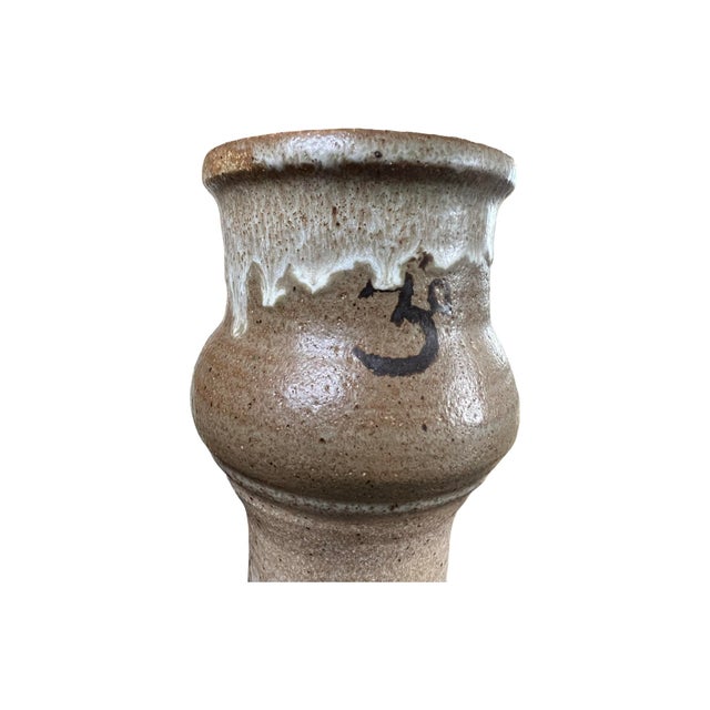 Mid-Century Modern 1960s Studio Ceramic Vessel Planter For Sale - Image 3 of 8
