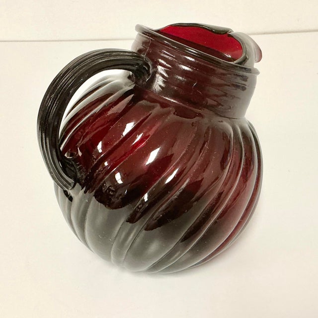 Early 20th C Antique Art Deco Boho Chic Ruby Red Glassware Set - 7 Pieces. For Sale - Image 14 of 18