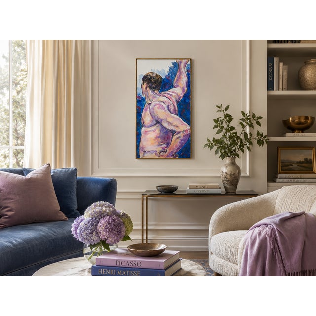Male Nude Figure Reaching Beyond - Norma Ann Morrell, C. 1990 For Sale - Image 9 of 10