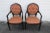 Black Hollywood Regency Pair of Painted Black Side Livingroom Fireplace Chairs For Sale - Image 8 of 13