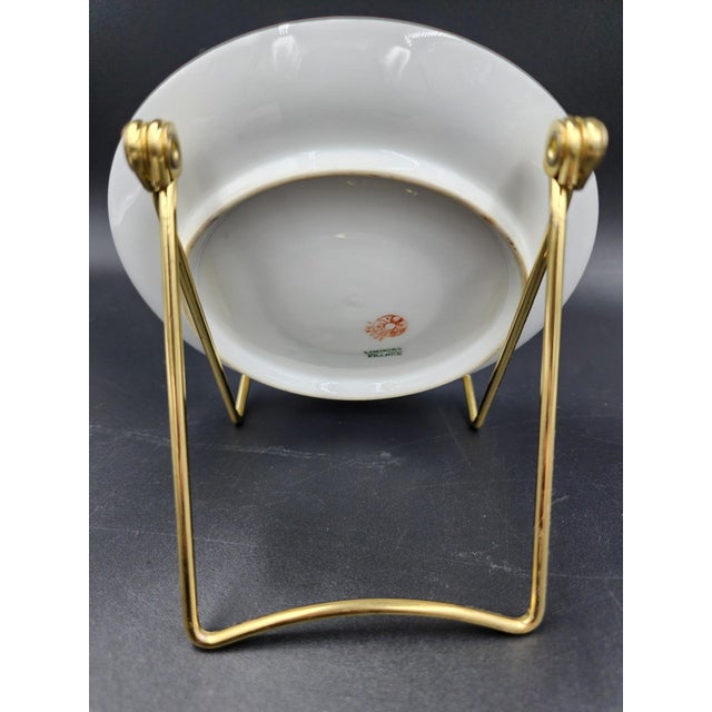 Late 19th Century Antique William Guerin & Co. Limoges France Porcelain Saucer Celeste Teal & Encrusted Gold c.1891-1932 For Sale - Image 5 of 18