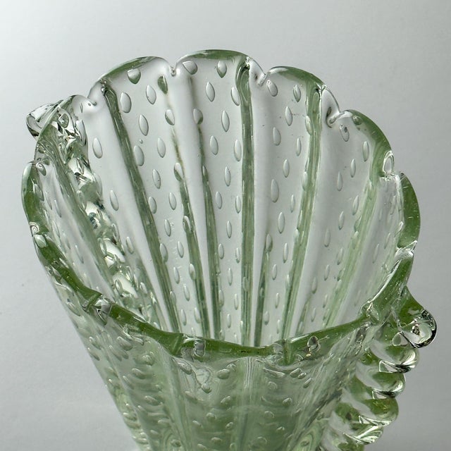 Vintage Murano Glass Vase by Barovier & Toso, Italy 1930-40s For Sale - Image 8 of 18