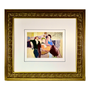 Itzchak Tarkay "Casual Dinning" From The Suite "Memories Retrospective" C.1990 Original Print