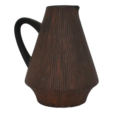 Small Ribbed Ceramic Jug, 1958 For Sale