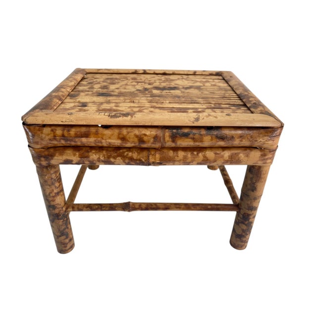 Vintage Tortoiseshell Bamboo Stool or Stand For Sale In Boston - Image 6 of 10