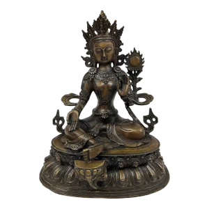 Antique Tibetan Bronze Bodhisattva Tara (Du Mu) Statuary
