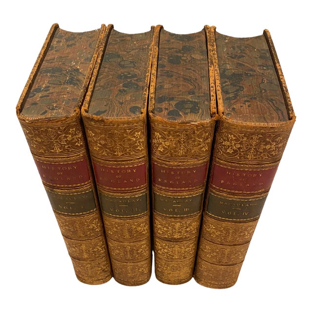 1863 “History of England From the Accession of James II by Lord Macaulay — 4 Volumes, Gilt Calf Bindings, Eton Provenance (Edmond Warre Inscribed) For Sale