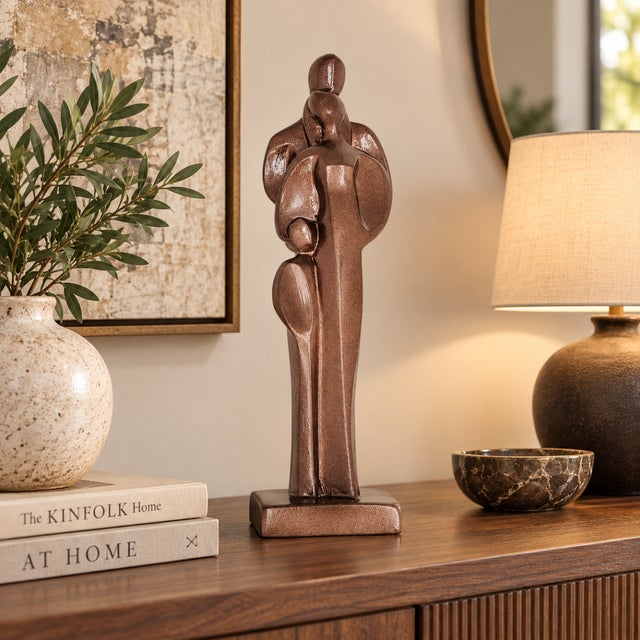 1990s Restored Harris Marcus Endeavors “Family” Modernist Sculpture Signed 1990 17.5" For Sale - Image 5 of 11