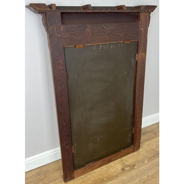 Antique French Oak Wall Mirror wirh Carved Frame For Sale - Image 13 of 14
