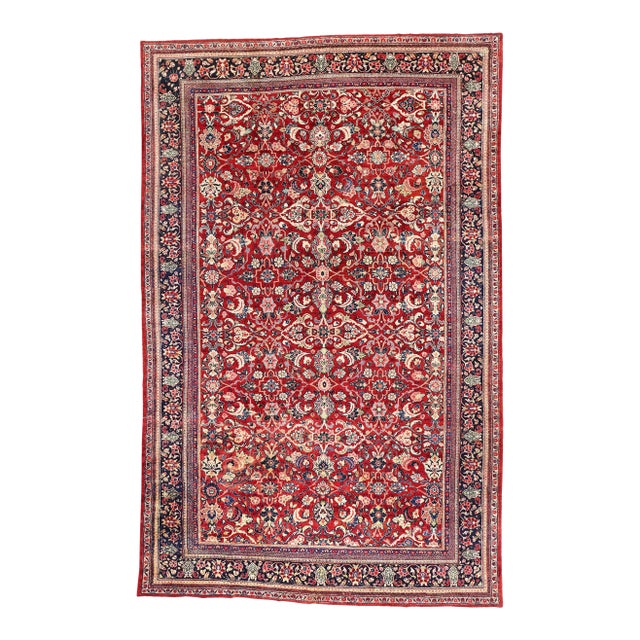 Antique Persian Mahal Rug, 11'03 X 17'09 For Sale