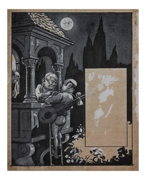 Gabriele Galantara - Sketch for the Cover of L'asino - Mixed Media - 1908