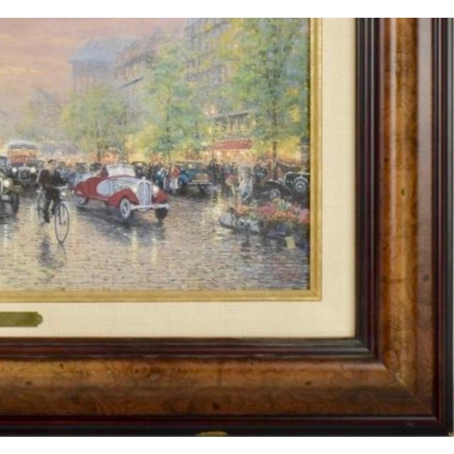 Green Thomas Kinkade "Paris, City of Lights" Lithograph on Artist Canvas, Framed For Sale - Image 8 of 14