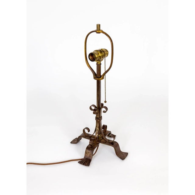 Early 20th Century Wrought Iron Table Lamp For Sale In San Francisco - Image 6 of 10