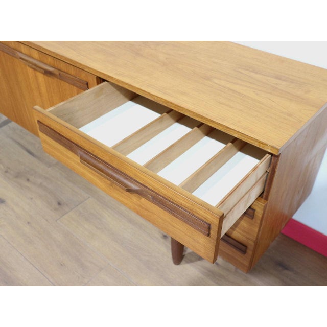 Mid Century Modern Vintage Teak Sideboard Credenza in the Style of Stonehill Danish Style For Sale - Image 4 of 15
