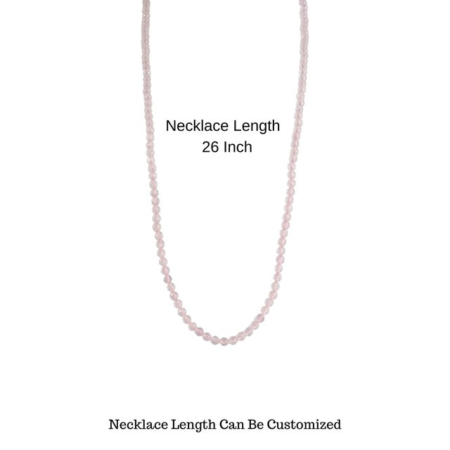 Art Deco Style Faceted 112 Ct Pink Rose Quartz Beaded Opera Length Necklace, 26" For Sale - Image 11 of 14