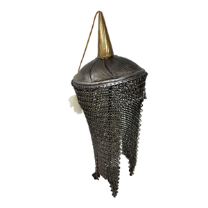 Indo Persian Steel and Brass Khula Khud Helmet