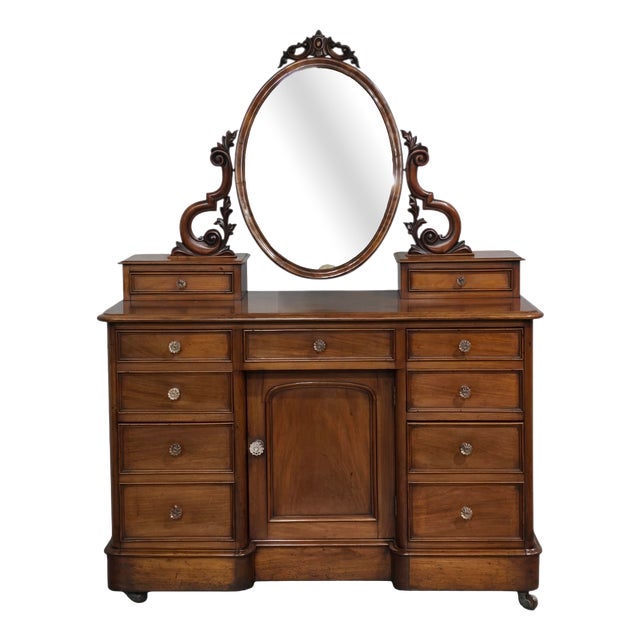 Victorian Mahogany Dressing Table, 1880 For Sale