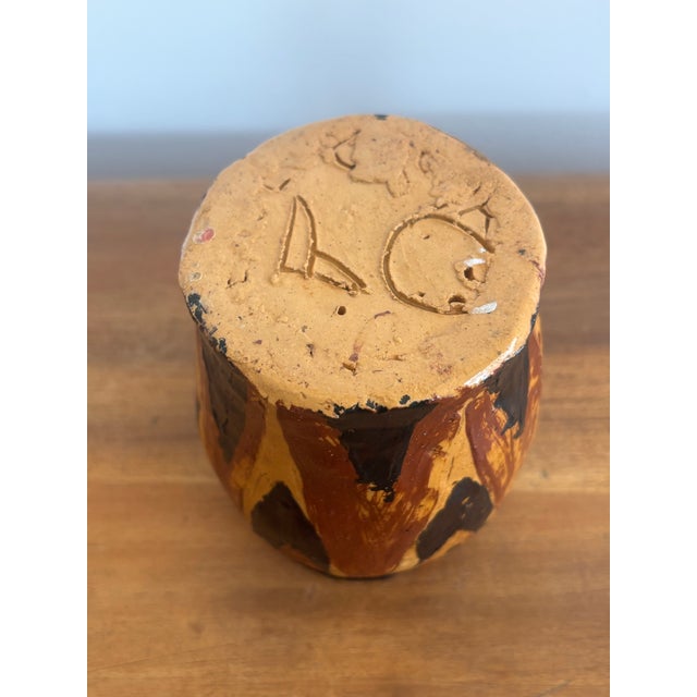 20th Century Handmade Brutalist Black and Brown Pottery, Signed For Sale - Image 6 of 7