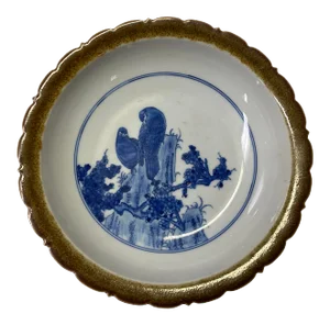 Chinese Blue White Flower Birds Theme Porcelain Charger Plate