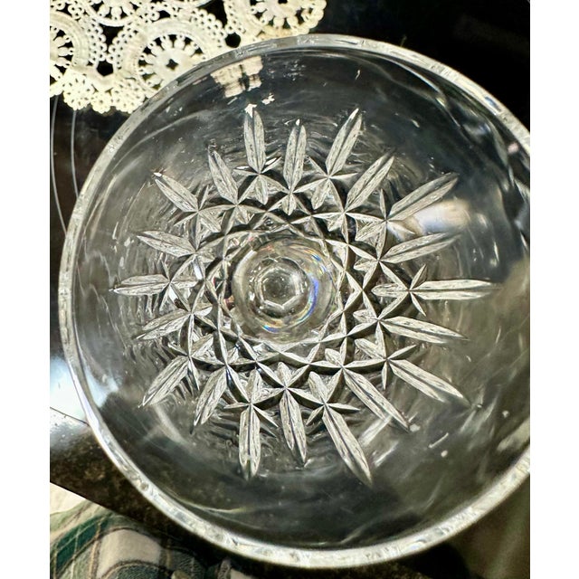 Mid 19th Century Mid 19th Century Edinburgh Crystal Ships Decanter With 6 Glasses and Silver Tray For Sale - Image 5 of 12