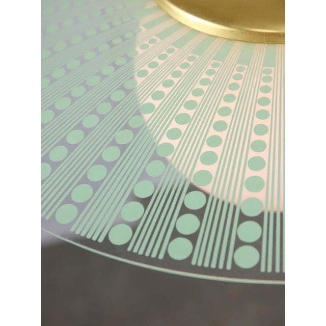 Mid-Century Italian Brass and Opaline Angel Pendant Lamp For Sale - Image 6 of 16