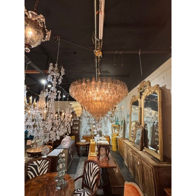 Modern Murano Poliheder Glass Chandelier in Fume’ For Sale - Image 4 of 7