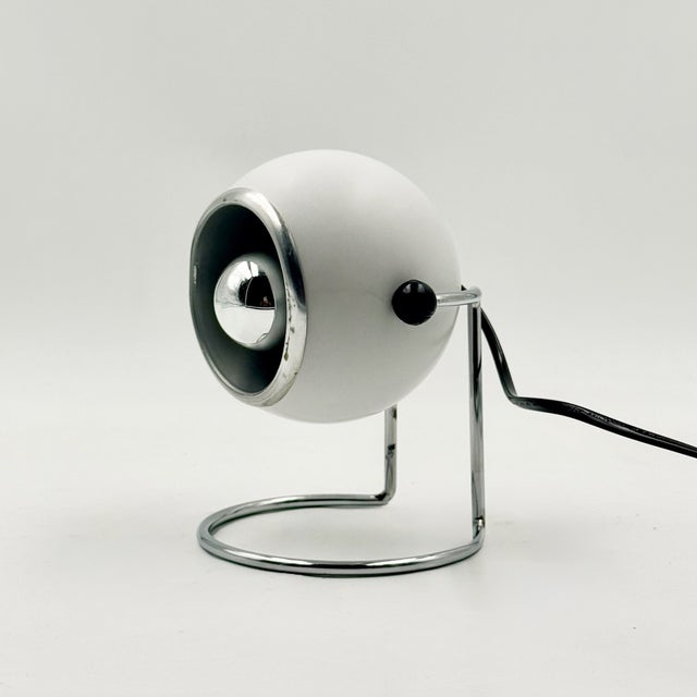 1970s Italian Space Age Chrome Eyeball Desk Lamp from Targetti, 1970s For Sale - Image 5 of 18