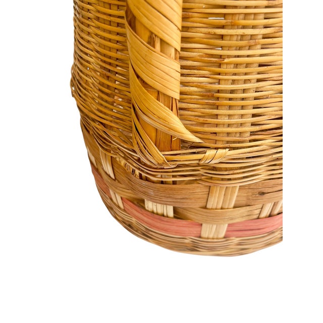Early 20th Century Antique French Provincial Wicker Market Basket For Sale - Image 5 of 13