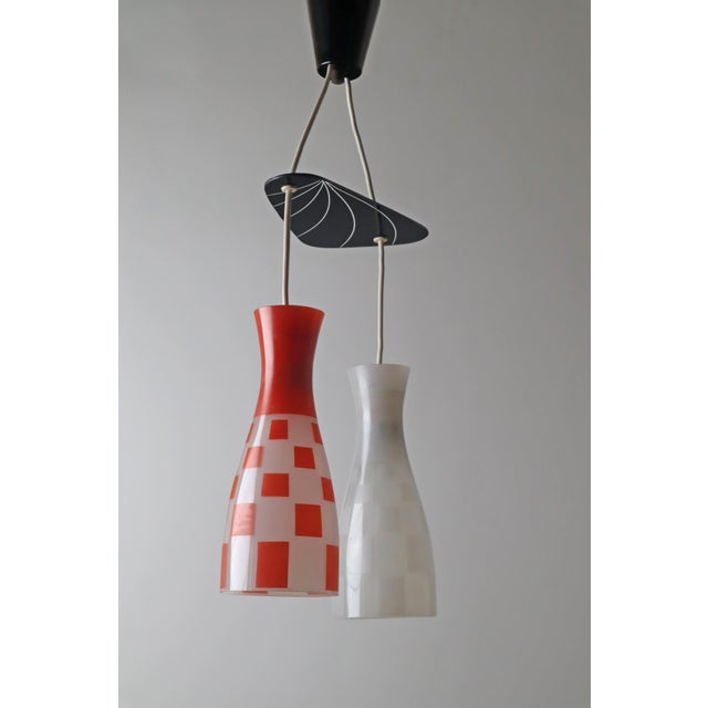 Diabolo Glass Shade Pendant Lamp, 1950s For Sale - Image 13 of 18