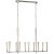 Thomas O'Brien for Visual Comfort Signature Galahad Large Linear Chandelier in Polished Nickel For Sale