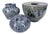 Flow Glazed Studio Ceramic Pieces, 1994, Set of 3 For Sale