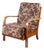 Art Deco Upholstered Walnut Lounge Chair, 1930s For Sale