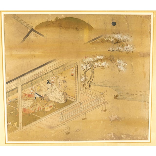 We are selling this great Early Japanese Edo period Kano school style painting on paper. This scroll painting features two...