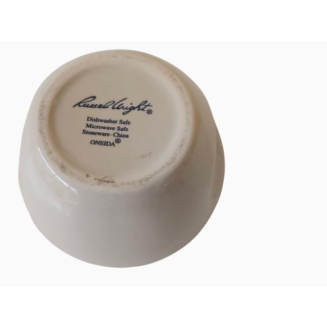 Russel Wright Oneida 5" Tall Stacking Sugar and Creamer Set in Linen White - New - Unused - Euc For Sale In Sacramento - Image 6 of 6