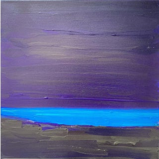 Gyunay Aliev, Nachts Am Meer, Acrylic on Canvas For Sale