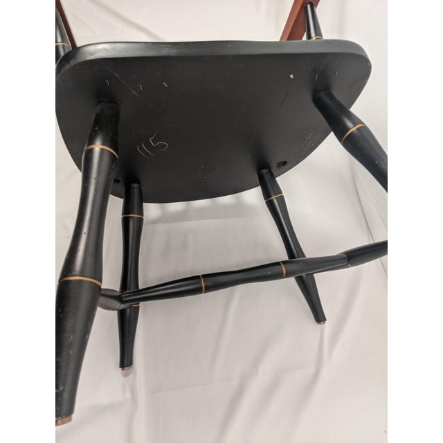 Vintage Yale University Windsor Armchair With Lux Et Veritas Crest – Collegiate Library Chair For Sale - Image 16 of 16