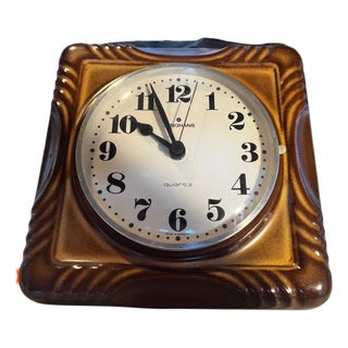 Wall Clock in Ceramic from Junghans, Germany, 1970s For Sale